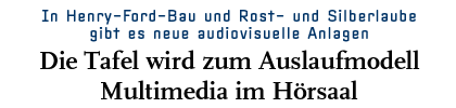 [In Rost- und Silberlaube gibt es neue audiovisuelle Anlagen]