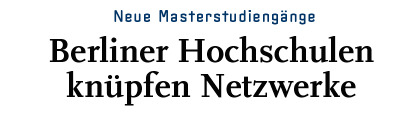 [Neue Masterstudiengänge]