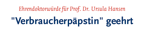 Ehrendoktorwürde für Ursula Hansen