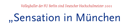 Volleyballer der FU sind Deutscher Hochschulmeister