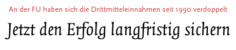 [An der FU haben sich die Drittmitteleinnahmen seit 1990 verdoppelt]
