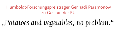 [Humboldt-Forschungspreisträger Gennadi Paramow zu Gast an der FU]