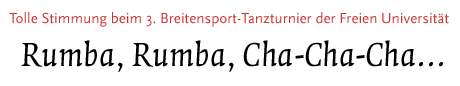(3. Breitensport-Tanztunier der FU)
