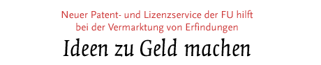 (Neuer Patent- und Lizenzservice der FU)