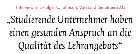 (Interview mit H.C. Johnson, Vorstand der eBuero AG)