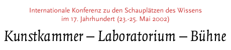 [Internationale Konferenz zu den Schauplätzen des Wissens im 17. Jahrhundert]