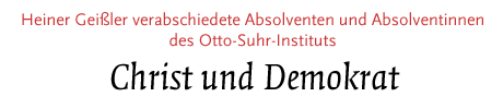 [Heiner Geißler verabschiedete Absolventen des Otto-Suhr-Instituts]