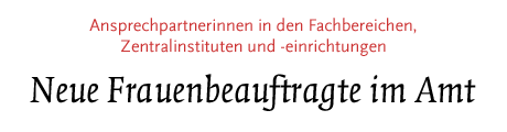 [Neue Frauenbeauftragte im Amt]