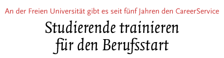 [Studierende trainieren für den Berufsstart]