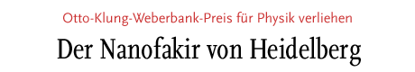 [Otto-Klung-Weberbank-Preis für Physik verliehen]
