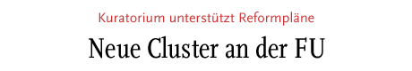 [Neue Cluster an der FU]