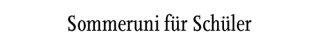 [ISommeruni für Schüler]