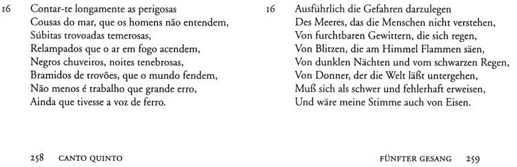 Vers 16 des F�nften Gesanges