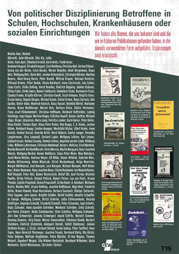 Ausstellungstafel der GEW Berlin zu den Berufsverboten