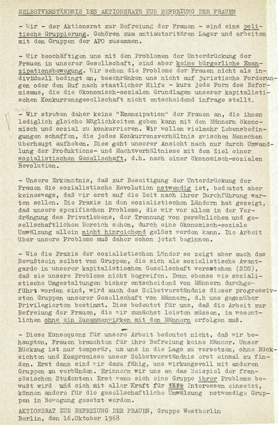 Mit Schreibmaschine getipptes Dokument