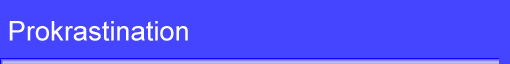 Prokrastination