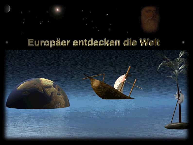 CD ROM 'Europ�er entdecken die Welt - oben rechts Vasco da Gama'; aufrufbar:  f�nfmin�tiger Intro-Clip im rm-Format; ohne Sound