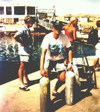 Working at Namaa Bay jetty