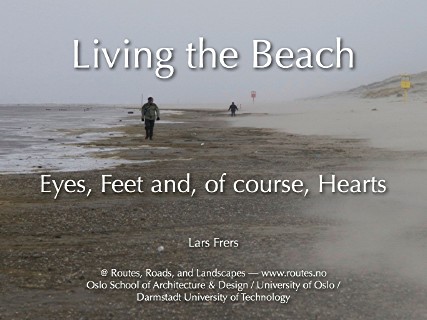 picture of the first slide of my presentation, showing a stormy beach