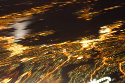 photo of Oslo at night taken from plane