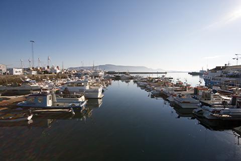 early morning at the harbor in Reykjavik, Iceland