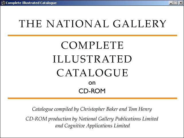The National Gallery London: Complete Illustrated Catalogue on CD-ROM
