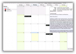 Lightning mit Online-Kalender