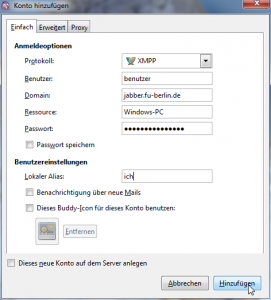 XMPP Konto