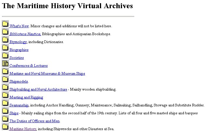 The Maritime History Virtual Archive