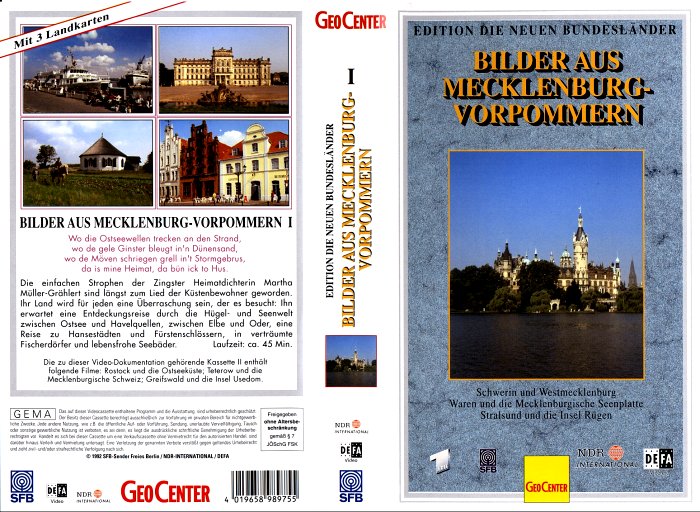 Bilder aus Mecklenburg-Vorpommern I. Herausgegeben vom Sender Freies Berlin. Berlin: SFB 1992