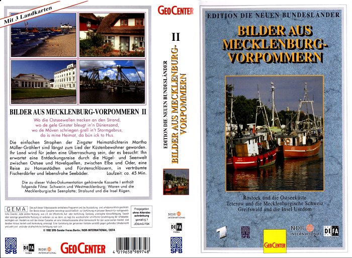 Bilder aus Mecklenburg-Vorpommern II. Herausgegeben vom Sender Freies Berlin. Berlin: SFB 1992