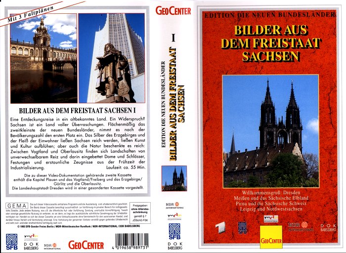 Bilder aus  dem Freistaat Sachsen I. Herausgegeben vom Sender Freies Berlin et al. Berlin: SFB 1993