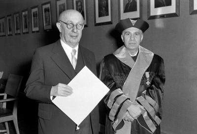 Schwarz-Wei&szlig;-Foto: Ernst Jacobsthal und Alexander Dinghas