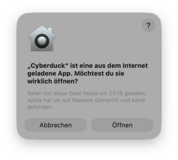 Cyberduck - Programm aus dem Internet