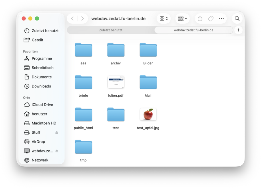 Finder - Netzlaufwerk per WebDAV