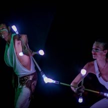 LED Duo: Juggling staff