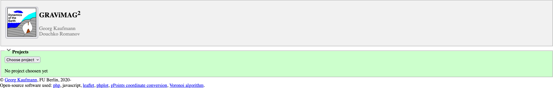 *GRAViMAG start screen*
