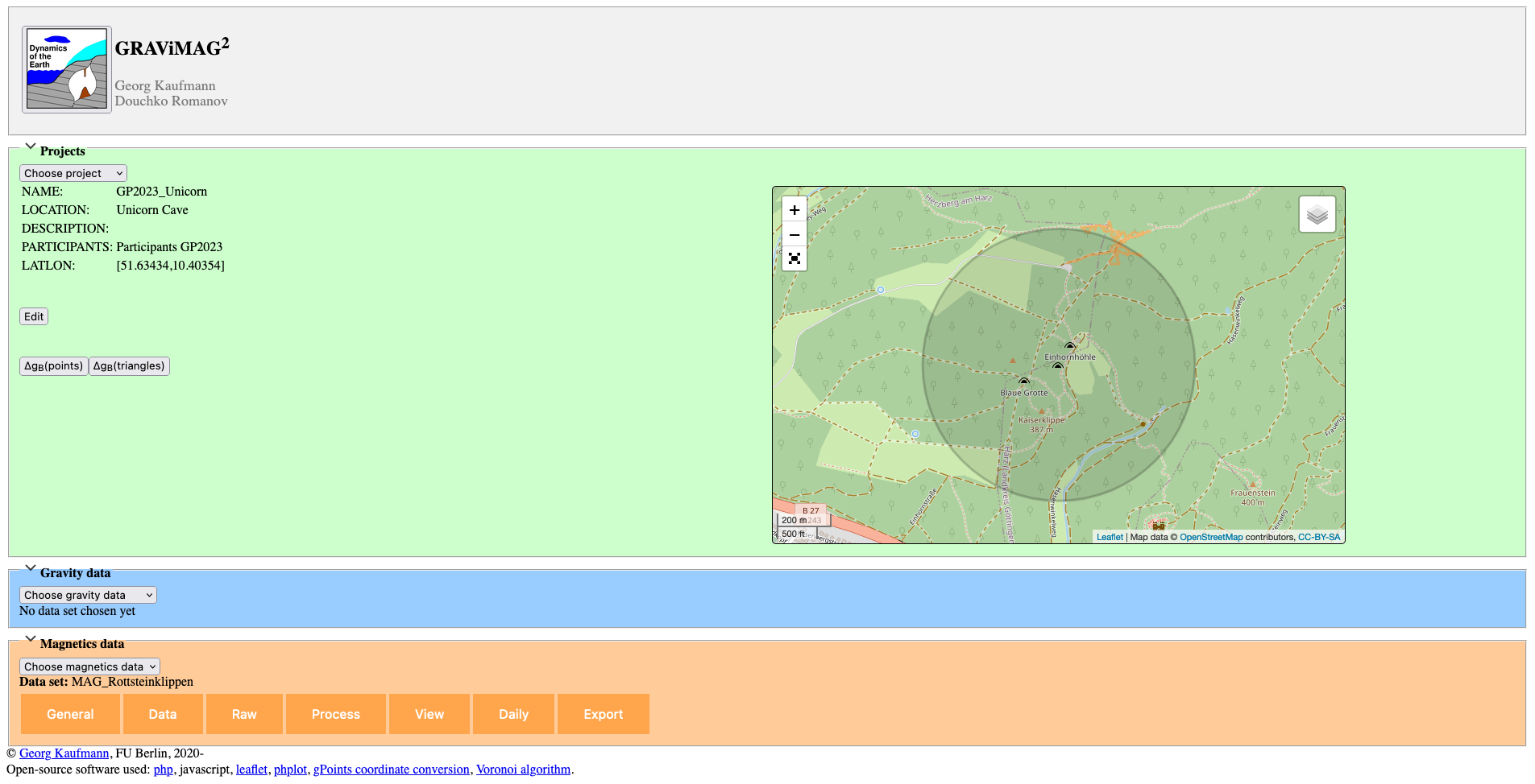 *GRAViMAG Existing project*